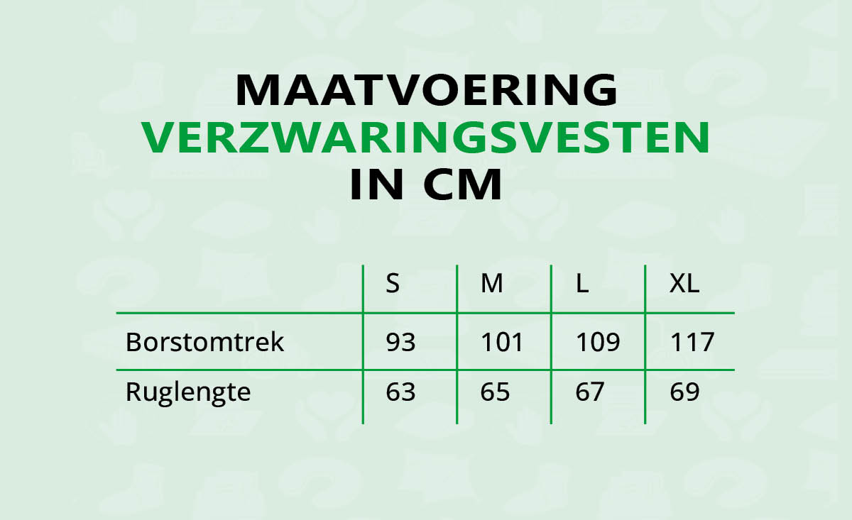 Verzwaringsvest volwassenen S (2,5kg)