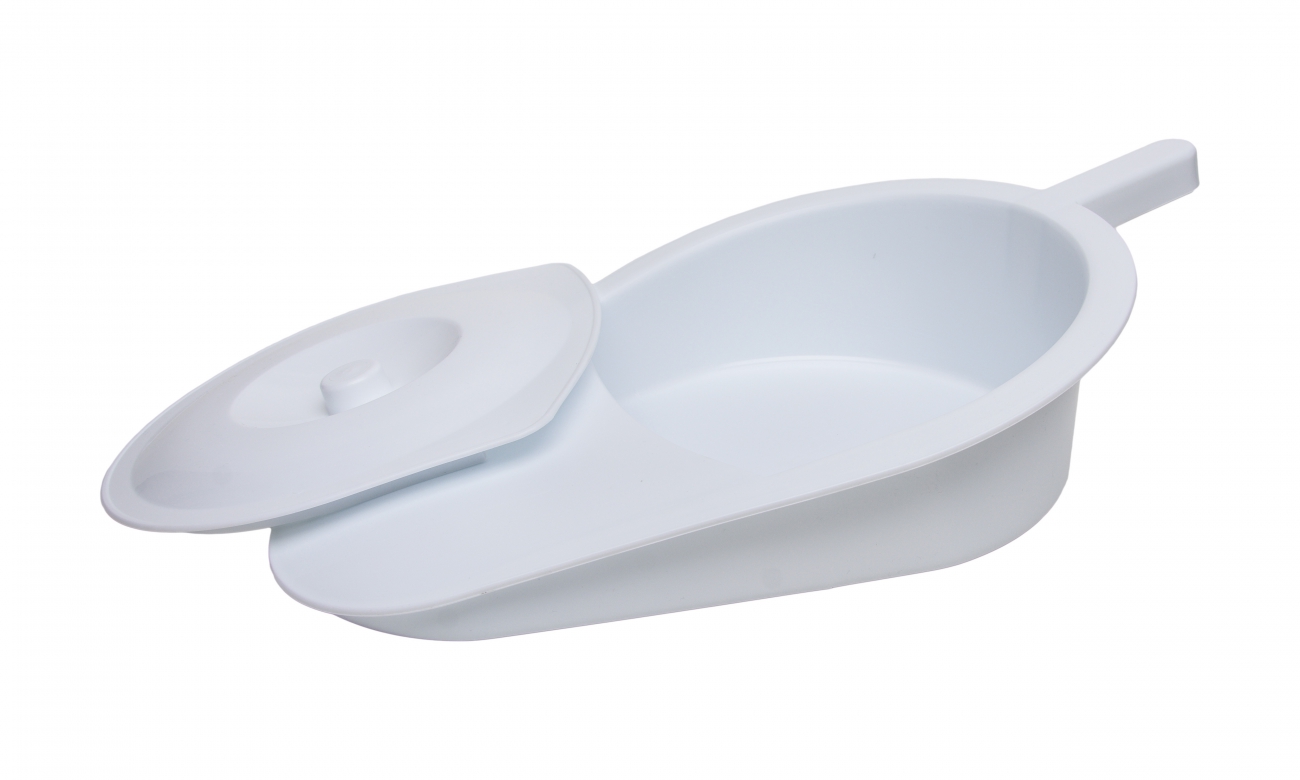 Bedpan met deksel kunststof