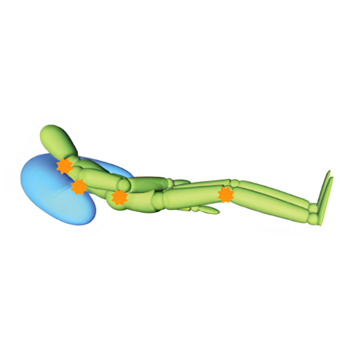 FlexiOr Boemerang romp-armen - 3 kamers L korrel en schuim